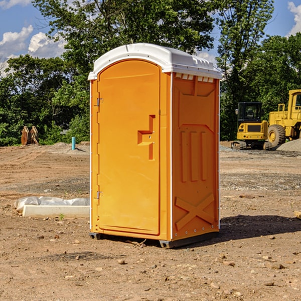 how often are the porta potties cleaned and serviced during a rental period in Hubbell MI